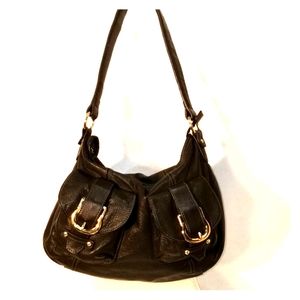 Dark brown leather purse